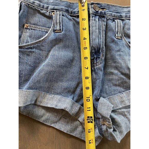 BDG Shorts Urban Outfitters Demin Jean Size 27 Stretch Blue Jeans Roll Up Cuffs - Picture 11 of 12